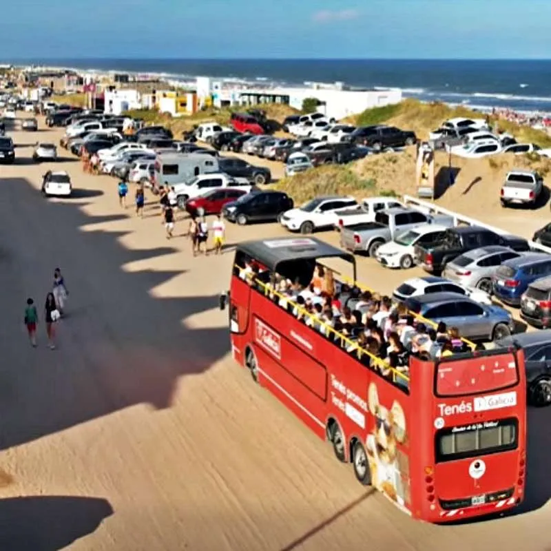 bus por la playa en pinamar 2026